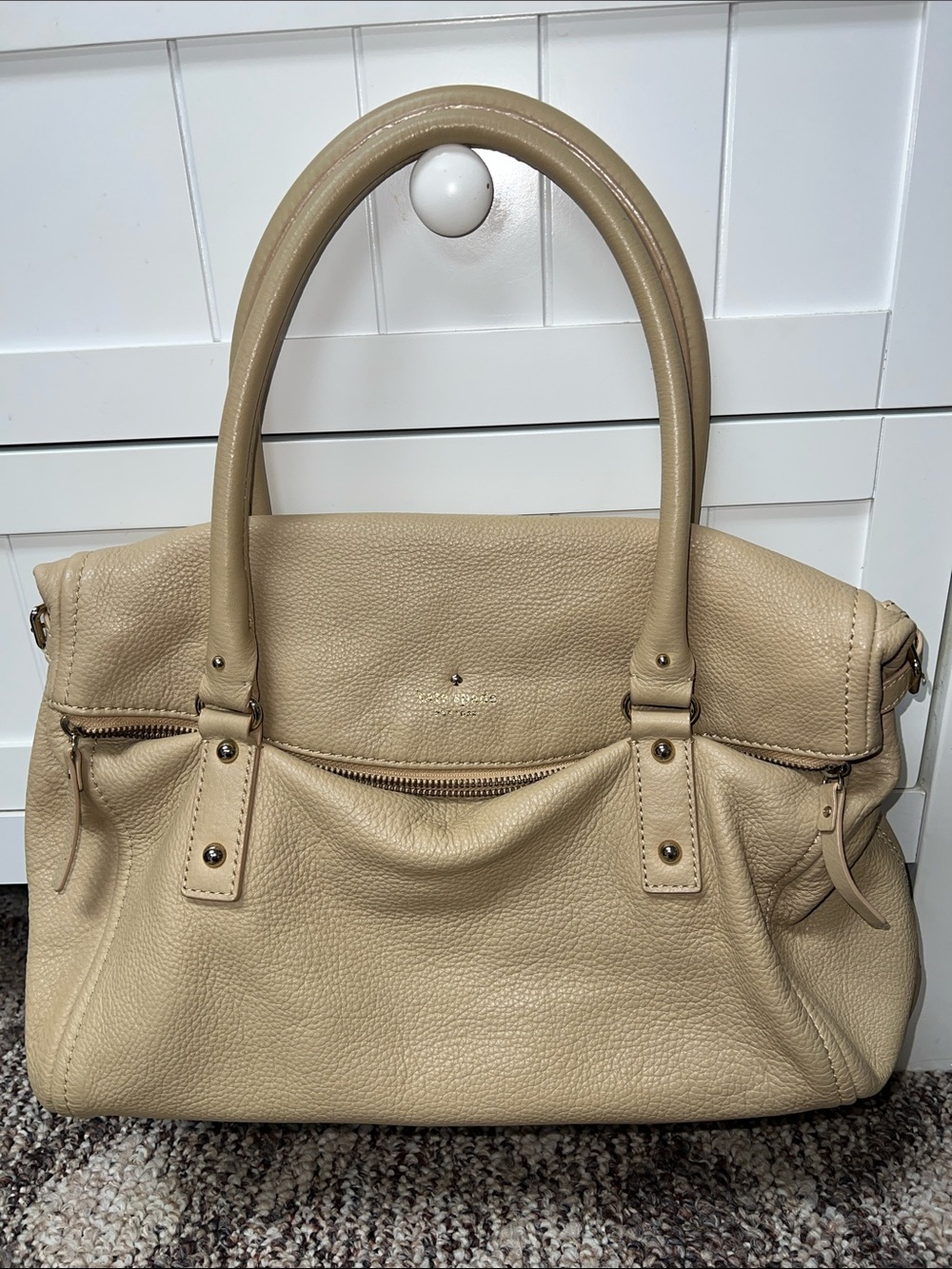 Kate Spade Pebbled Leather Purse in Tan